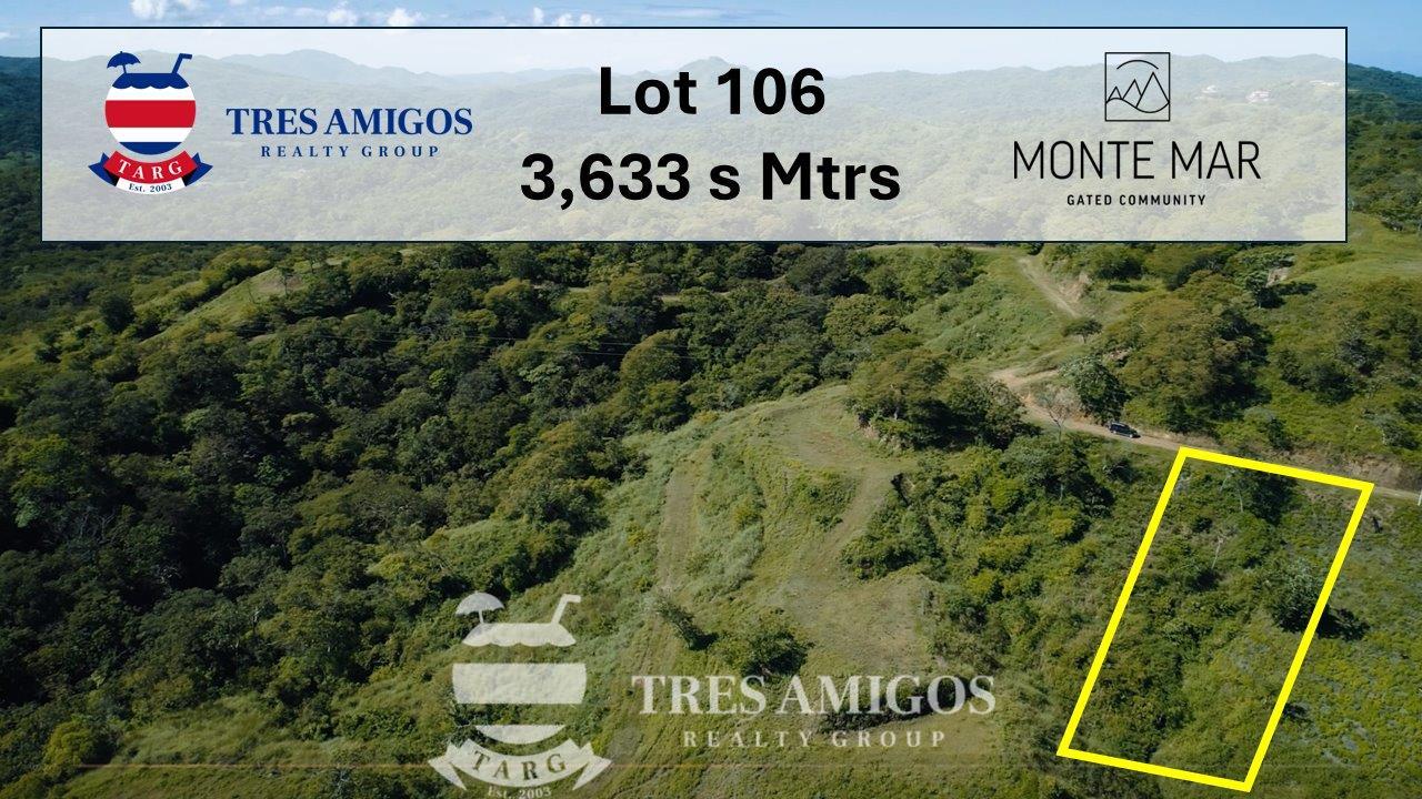 Monte Mar Lot #106 – Ocean & Nature View Building Lot