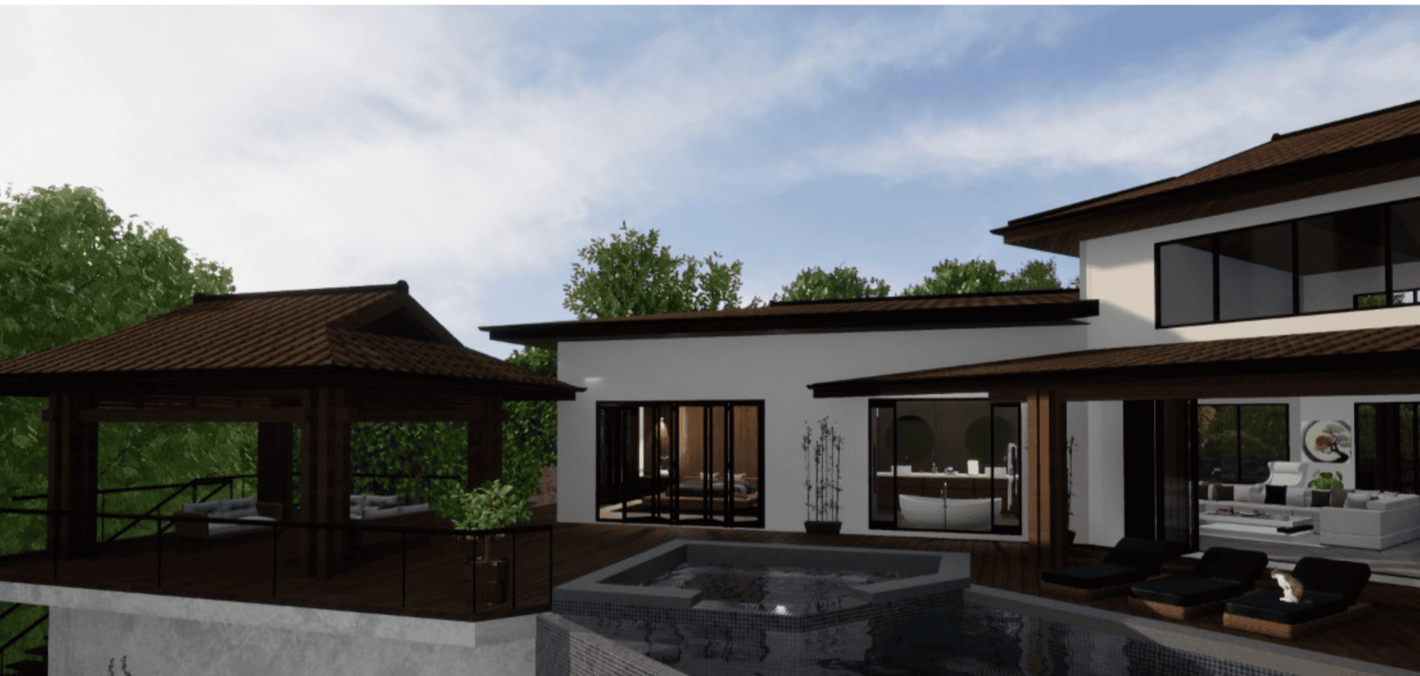 Modern Balinese Compound with Stunning Mountain and Valley Views in Atenas