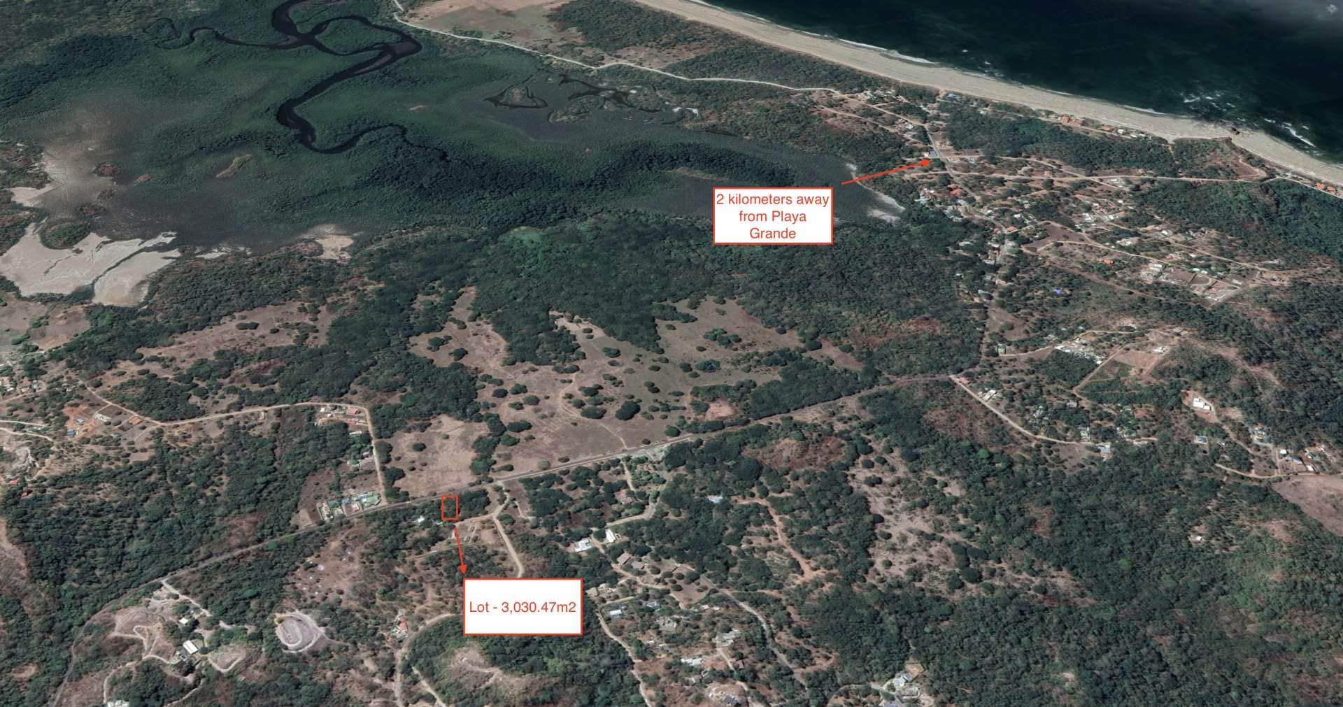 3,030m² Lot Close to Playa Grande