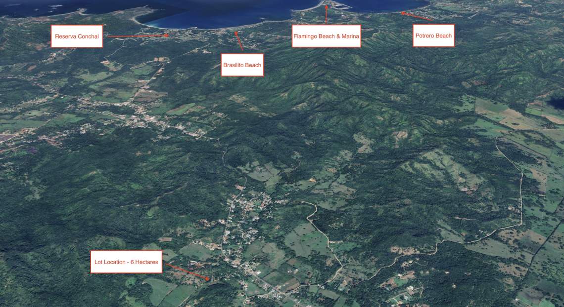 6.1-hectare lot with 140 meters of road frontage