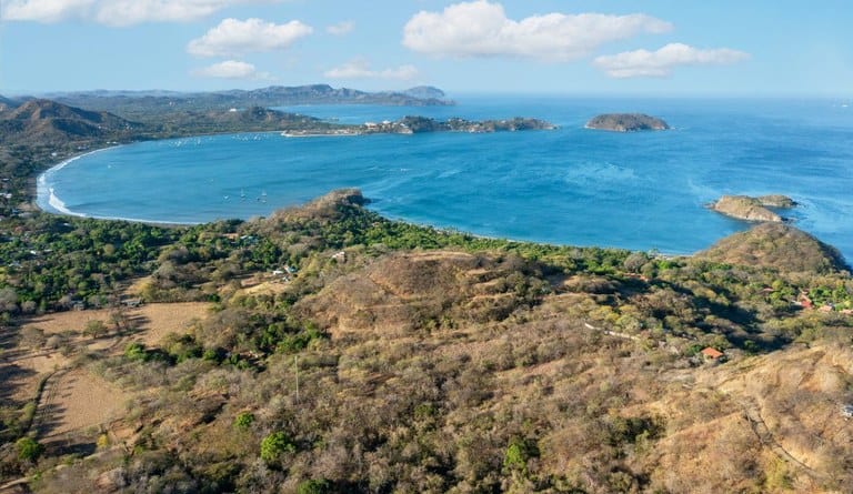 Vista Penca Ocean View Parcel | Potrero: Oceanfront and Mountain View Home Site for Sale in Playa Potrero