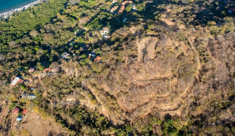 Vista Penca Ocean View Parcel | Potrero: Oceanfront and Mountain View Home Site for Sale in Playa Potrero