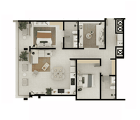 Na Umi 2 BED + FLEX Papagayo, Sardinal thumbnail