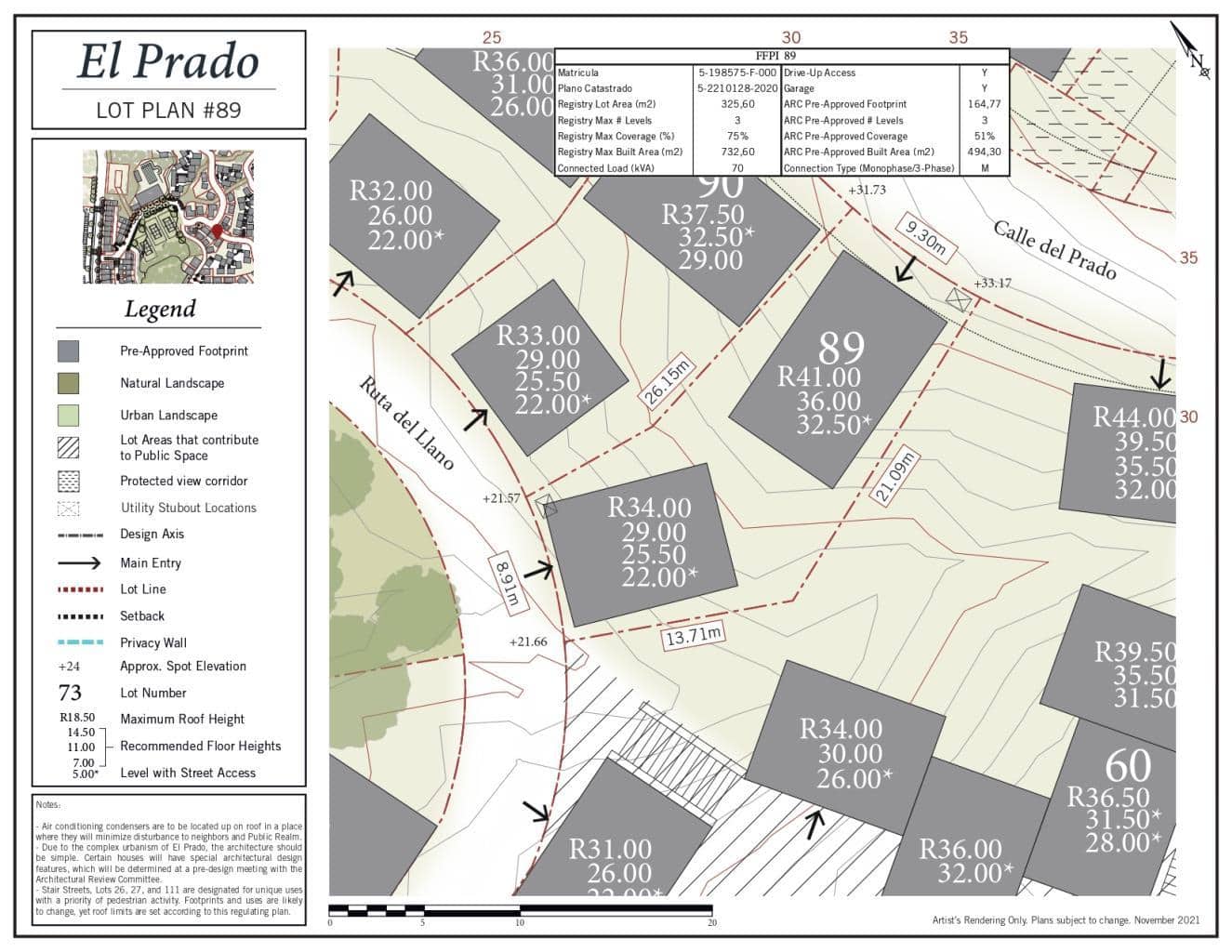 El Prado Lots 89 & 90 - Double Ocean View Lot & Walkable to the Beach