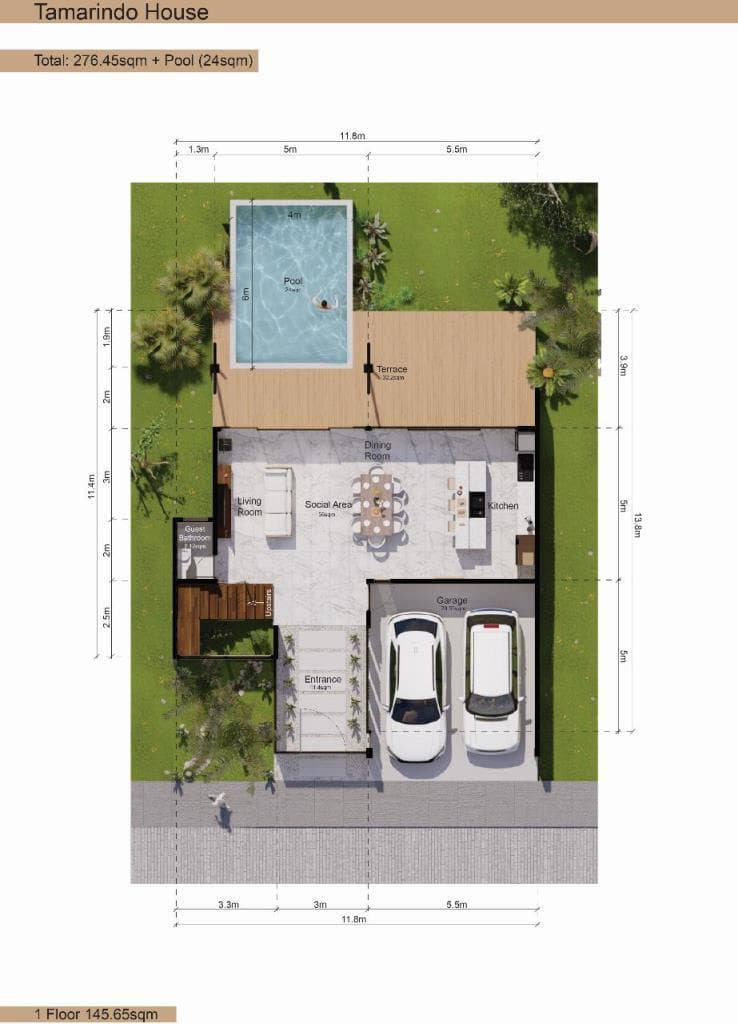 Bay House, Lot 54 - Brand New Contemporary Home Located Close To Tamarindo Beach: Contemporary Coastal Living