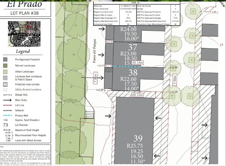 Lot 38 on Paseo del Parque – Prime Opportunity in Las Catalinas